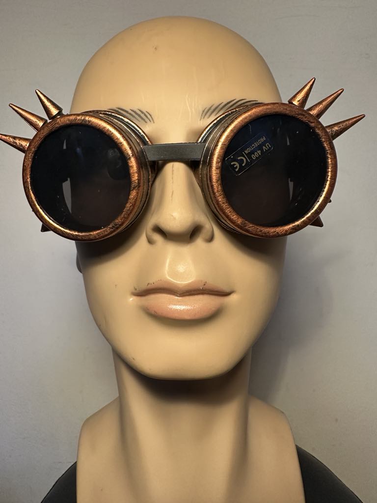 Bronze Spiked Steampunk Goggles