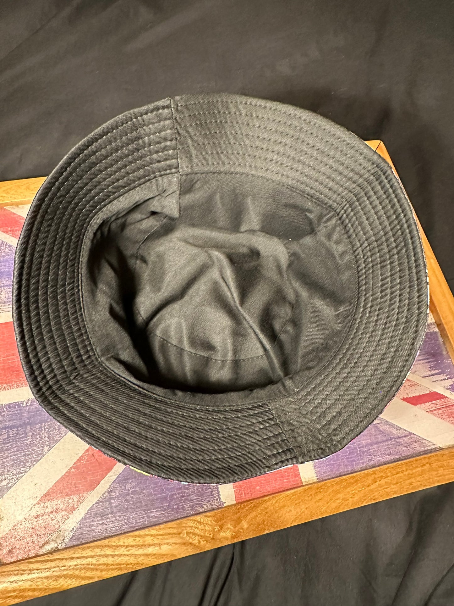 Reversible Psychedelic Bucket Hat – Trippy Mushroom Pattern & Solid Black | Festival Streetwear