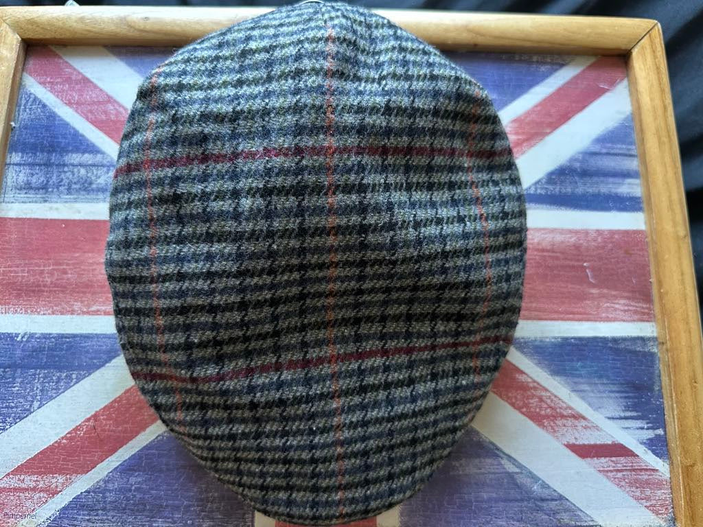 Classic Tweed Flat Cap – 100% Wool Newsboy Hat – One Size Fits All – Vintage Style