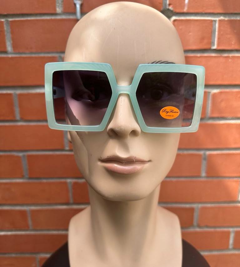 Rayflector VTG984 Oversized Square Sunglasses Mint Green | London Design UV400 CE