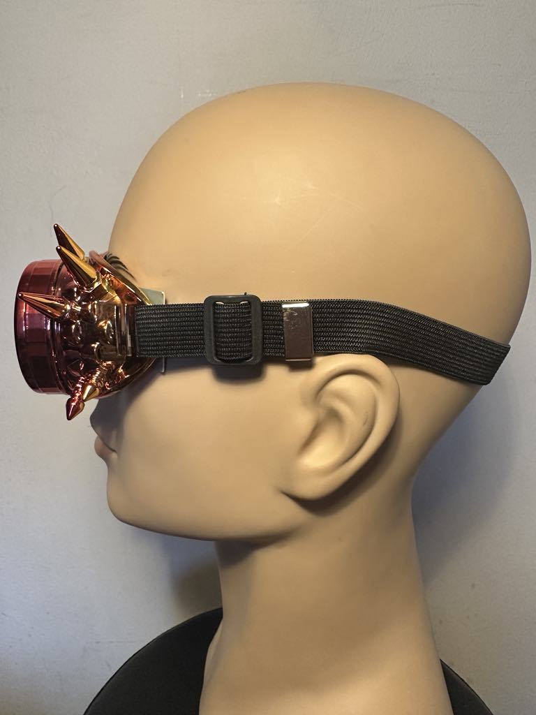 Steampunk Kaleidoscope Spiked Rave Goggles