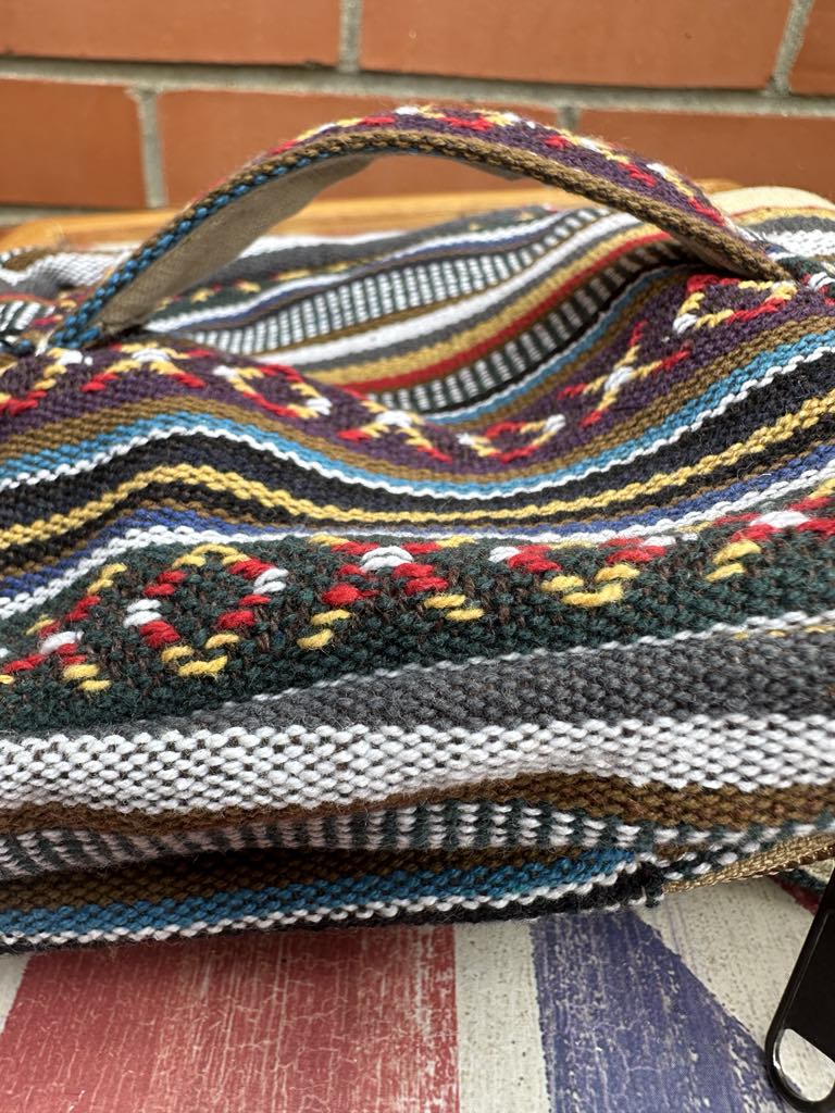 Himalayan Hemp Shoulder Bag Small 22x17cm โ Handmade Nepal Crossbody Pouch THC-Free