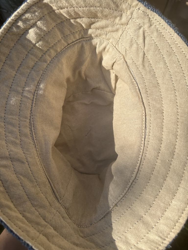 Blue Handmade Hemp Bucket Hat ā Unisex Eco-Friendly Festival Beach Cap ā Boho Style