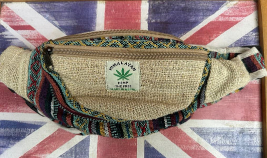 Himalayan Hemp Bum Bag Festival Waist Pack – Handmade in Nepal – Boho Unisex Fanny Pack