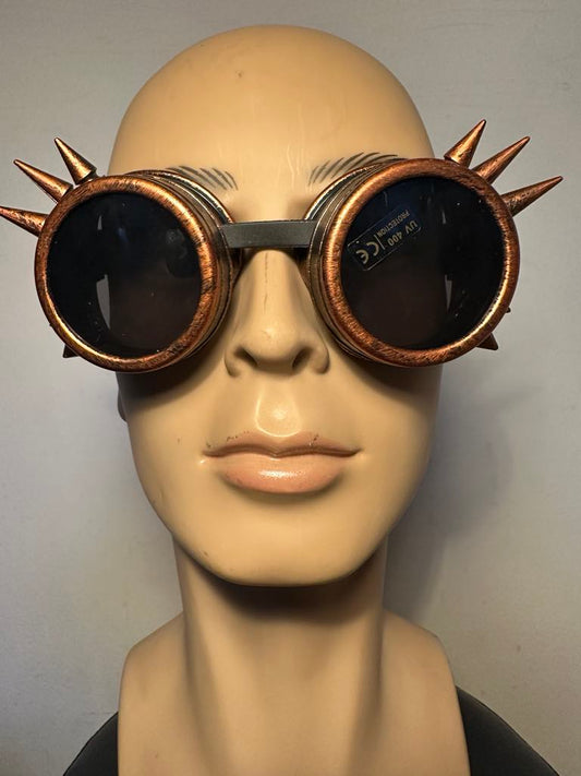 Bronze Spiked Steampunk Goggles