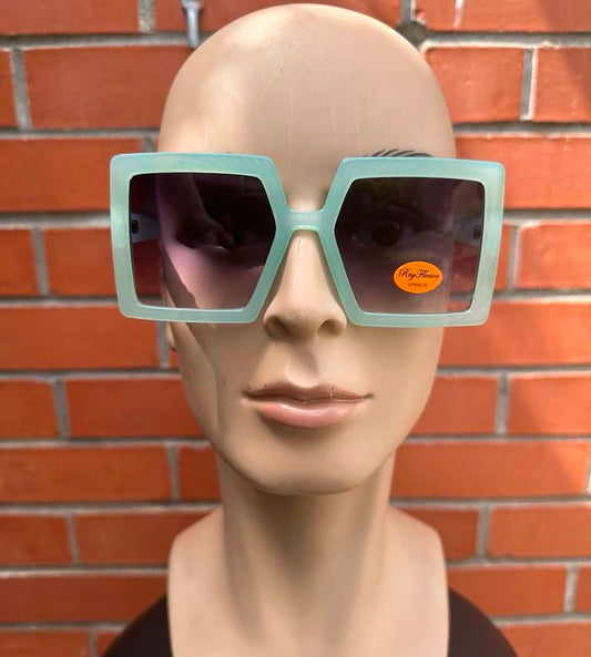 Rayflector VTG984 Oversized Square Sunglasses Mint Green | London Design UV400 CE